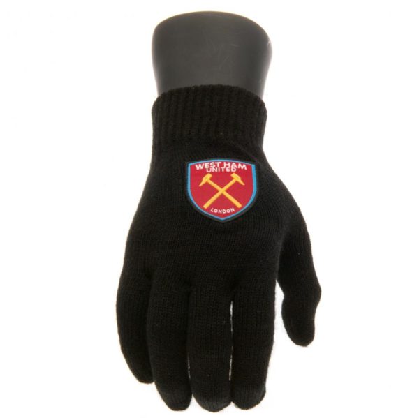 West Ham United FC Knitted Gloves - Junior