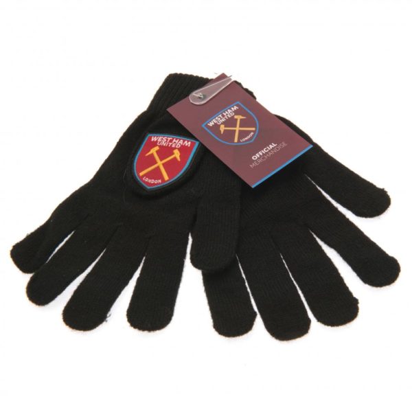 West Ham United FC Knitted Gloves - Junior