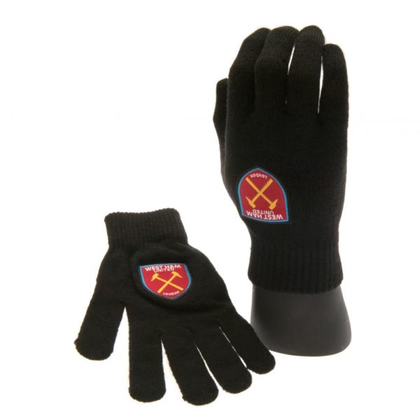 West Ham United FC Knitted Gloves - Junior