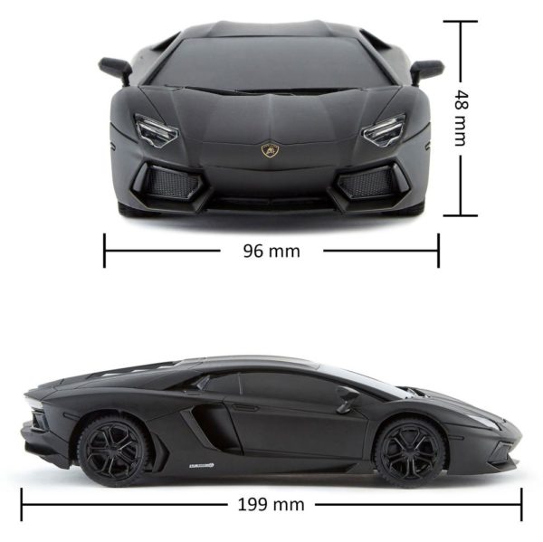 Lamborghini Aventador Radio Controlled Car 1:24 Scale Black