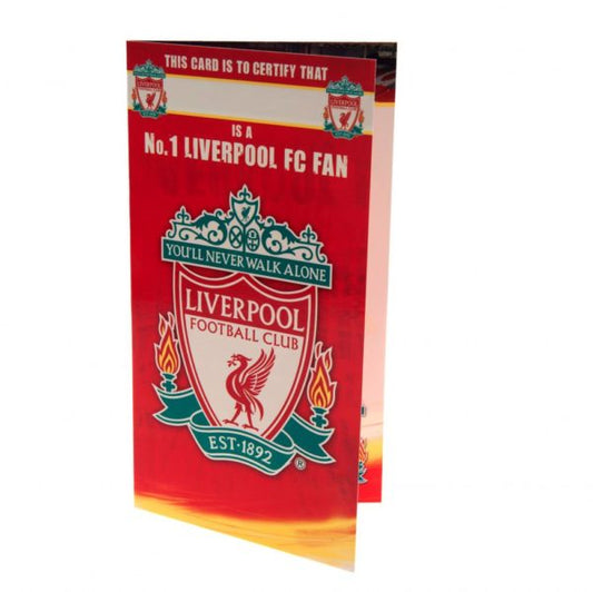 Liverpool FC Birthday Card - No 1 Fan