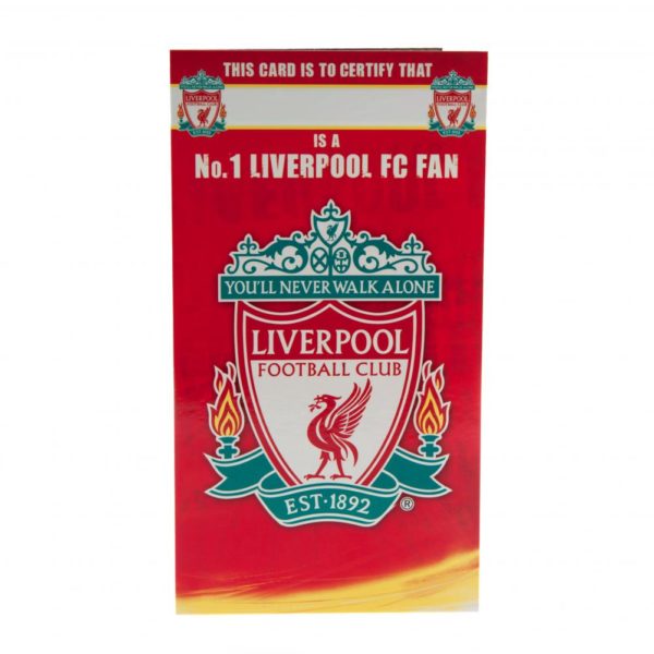 Liverpool FC Birthday Card - No 1 Fan