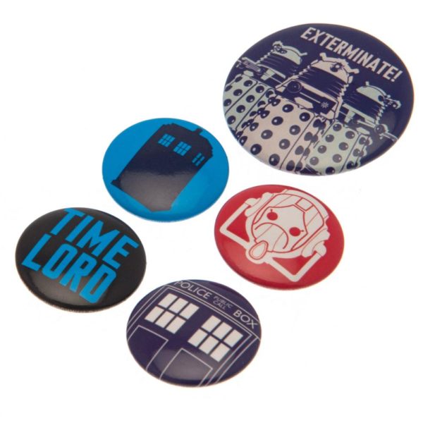 Doctor Who Button Badge Set