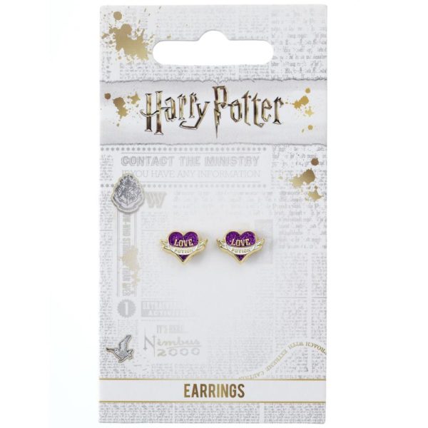 Harry Potter Gold Plated Earrings - Love Potion