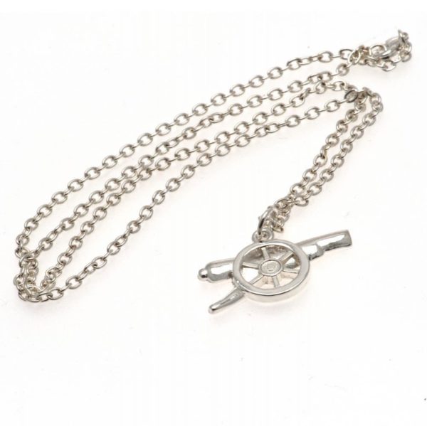 Arsenal FC Silver Plated Pendant and Chain