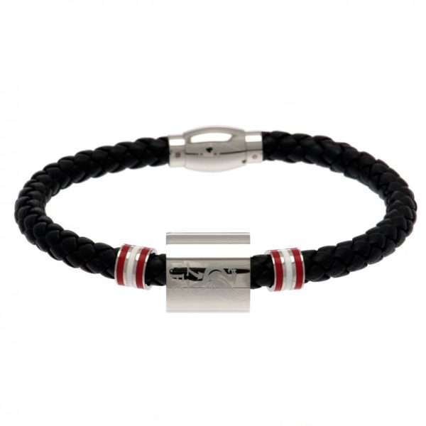 Liverpool FC Colour Ring Leather Bracelet