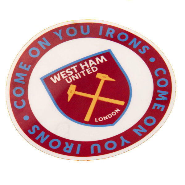 West Ham United FC Single Car Sticker