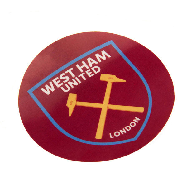 West Ham United FC Single Car Sticker