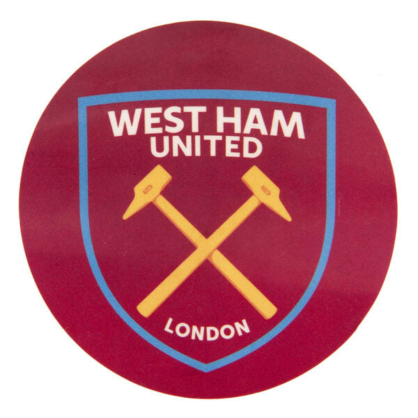 West Ham United FC Single Car Sticker