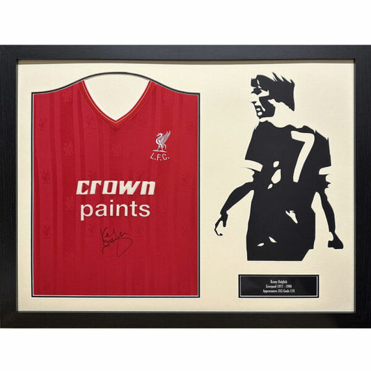 Liverpool FC 1986 Dalglish Signed Shirt Silhouette