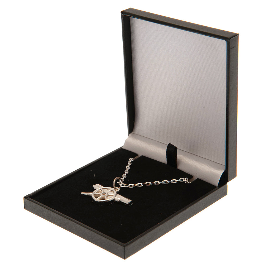 Arsenal FC Silver Plated Boxed Pendant