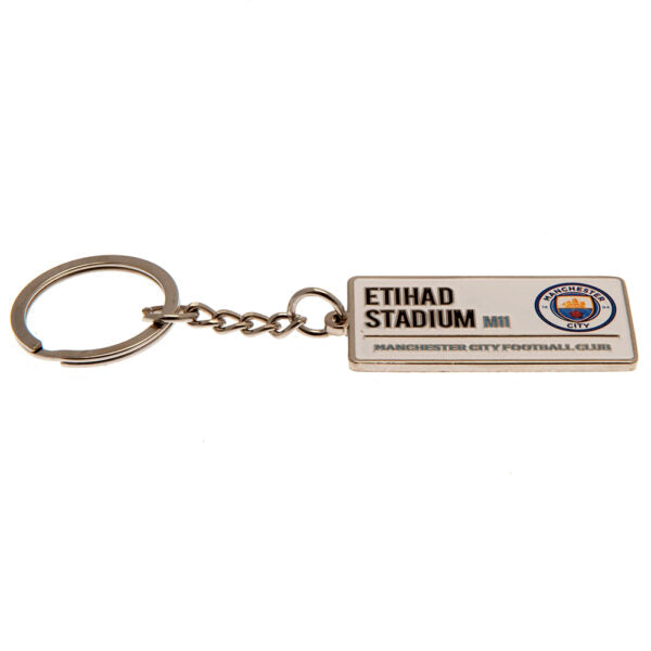 Manchester City FC Embossed Street Sign Keyring