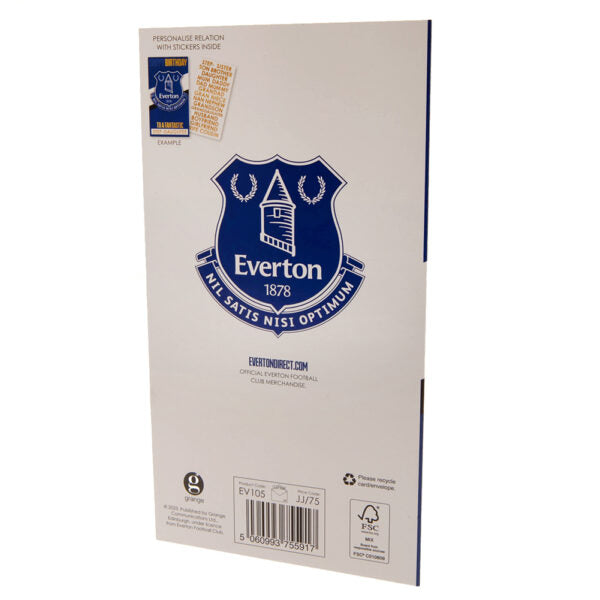 Everton FC Birthday Card - Personalised