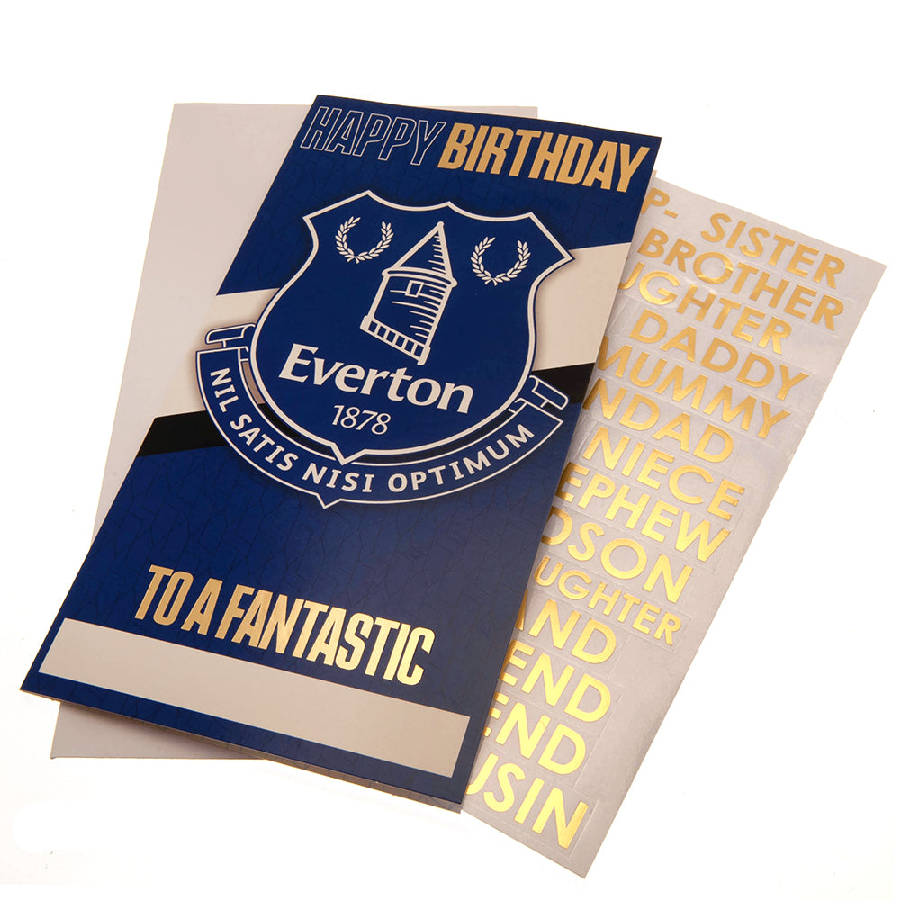 Everton FC Birthday Card - Personalised