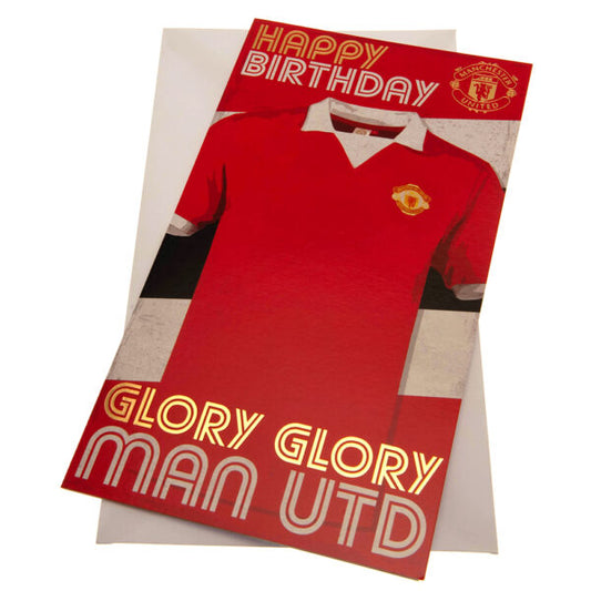 Manchester United FC Birthday Card Retro