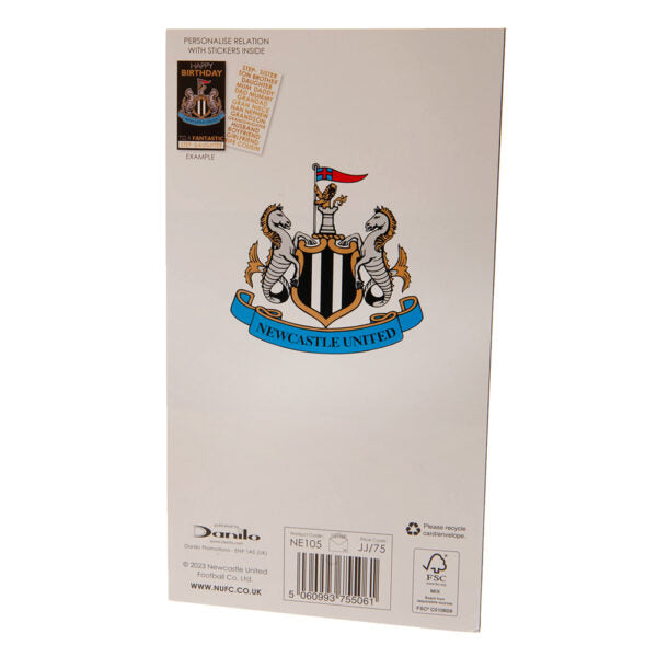 Newcastle United FC Birthday Card - Personalised