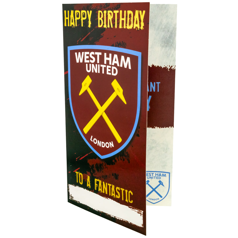 West Ham United FC Personalised Birthday Card