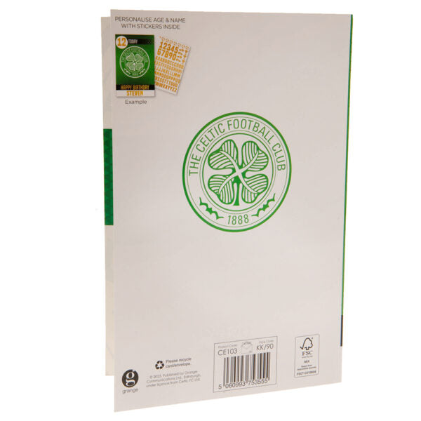 Celtic FC Birthday Card With Stickers