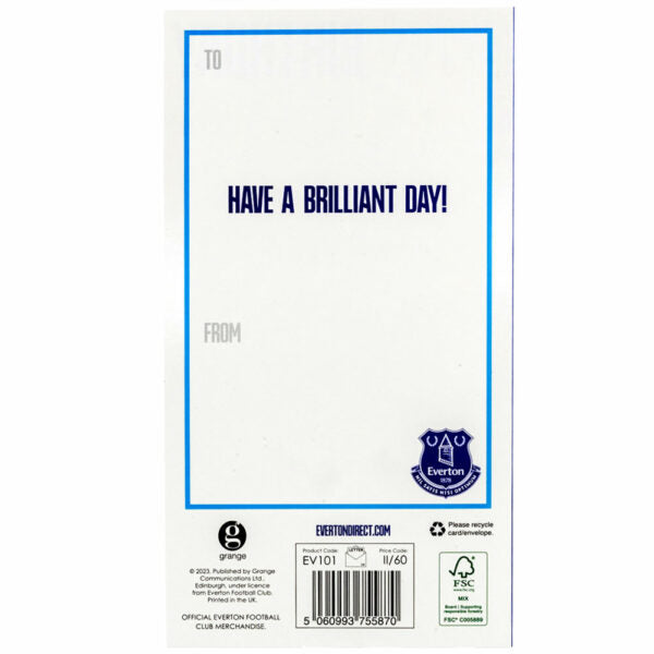 Everton FC Crest Birthday Card