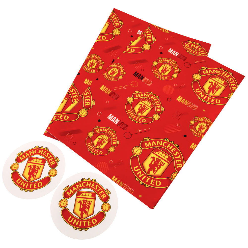 Manchester United FC Text Gift Wrap