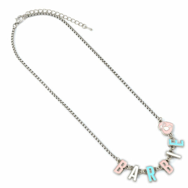 Barbie Silver Plated Enamel Letter Necklace