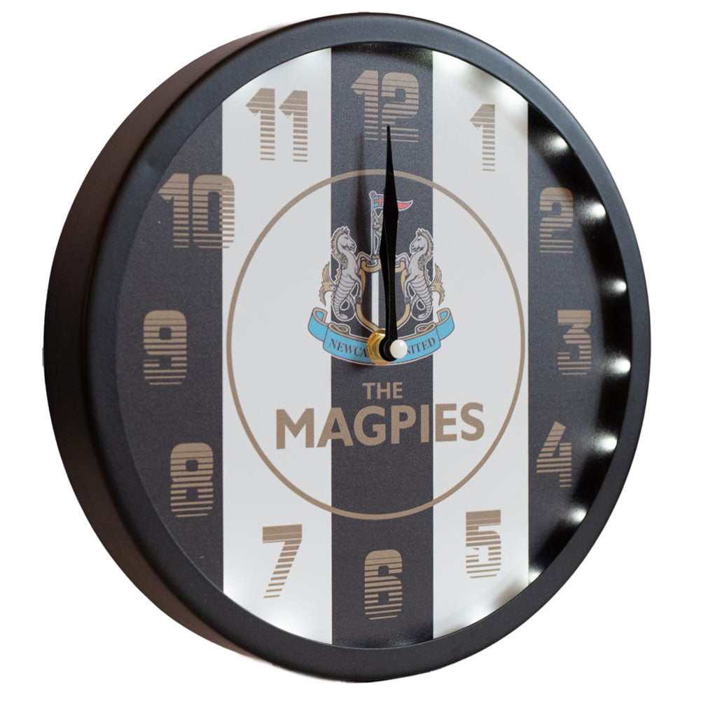 Newcastle United FC LED Stripe Wall Clock