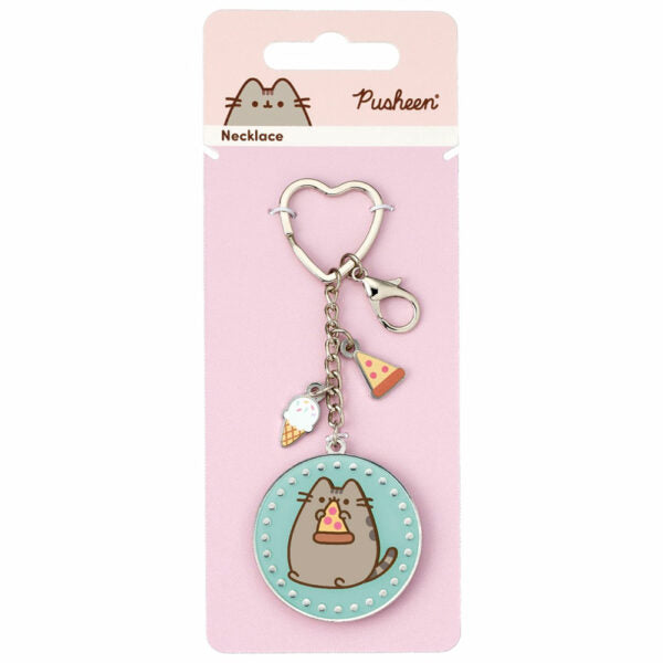 Pusheen Charm Keyring - Pizza