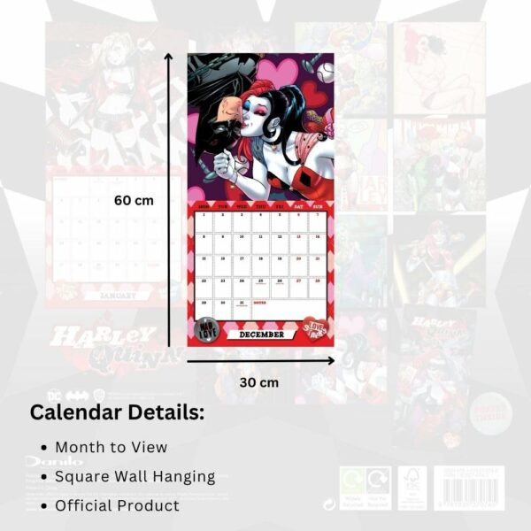 Harley Quinn Square Calendar 2025