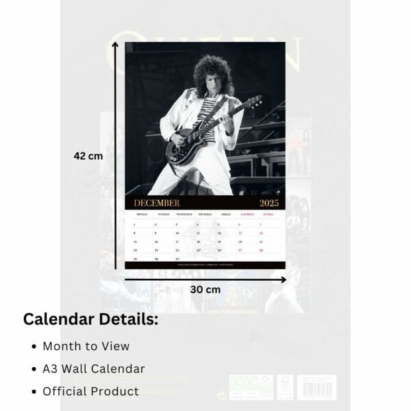 Queen A3 Calendar 2025