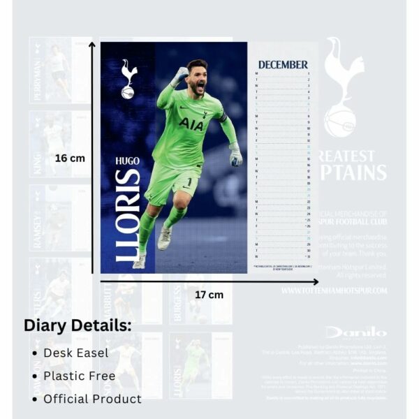 Tottenham Hotspur FC Desktop Calendar 2025