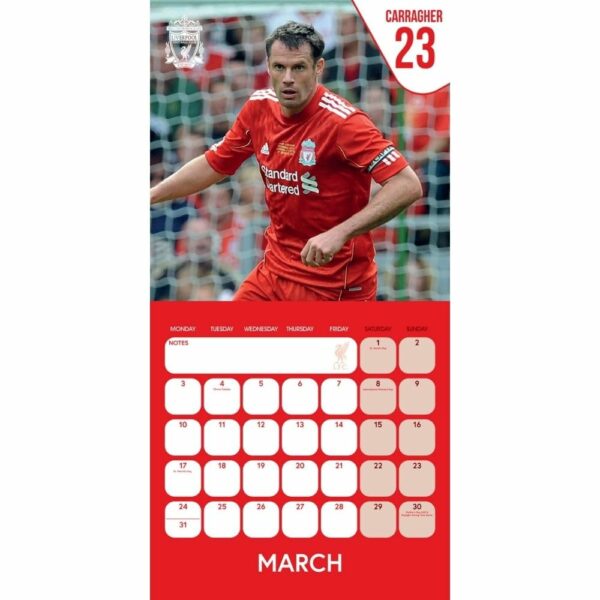 Liverpool FC Legends Square Calendar 2025