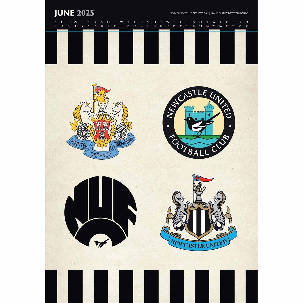 Newcastle United FC Deluxe Calendar 2025 Endeavour Sports & Fashion