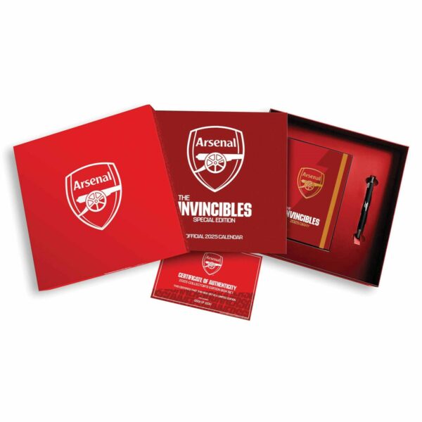 Arsenal FC Calendar & Diary Musical Gift Box 2025