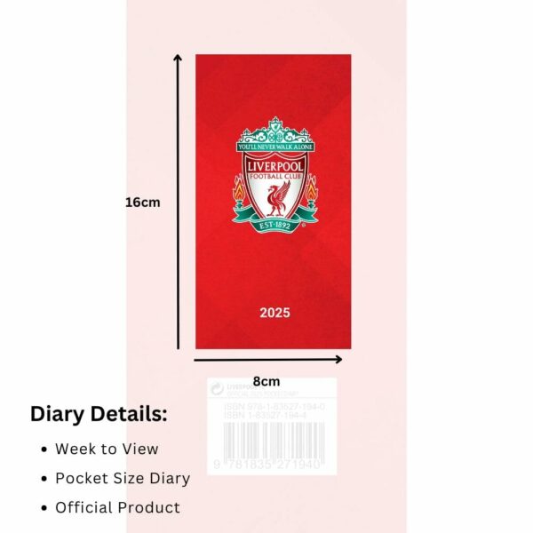 Liverpool FC Slim Diary 2025