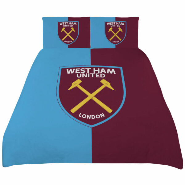 West Ham United FC Colour Split King Duvet Set