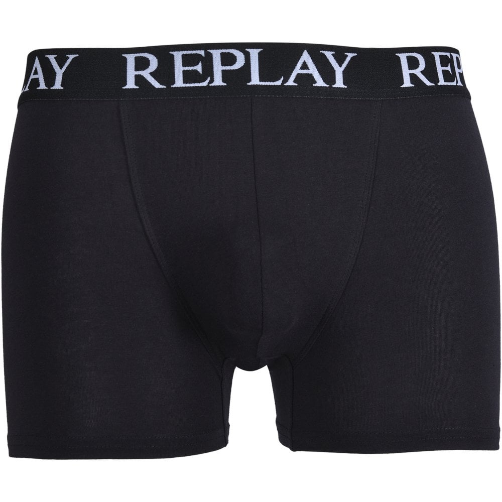 Replay Underwear Pack of 3 Boxer Trunks - Black