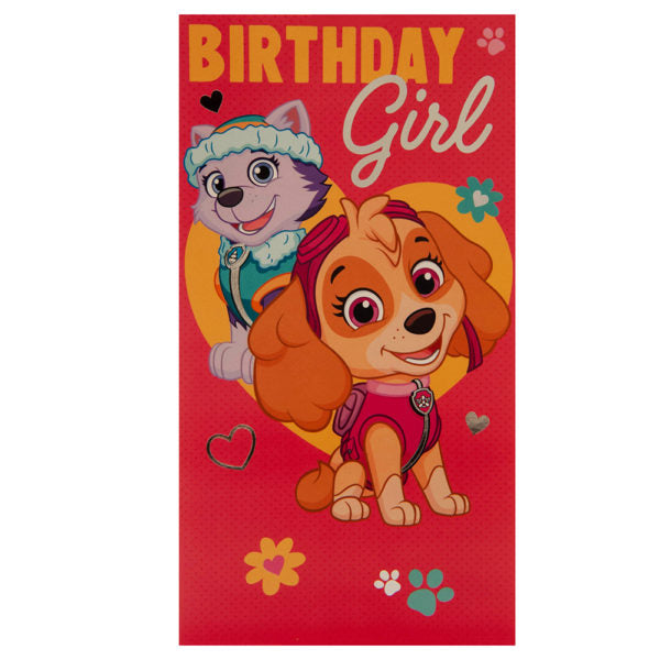 Paw Patrol Birthday Card Girl