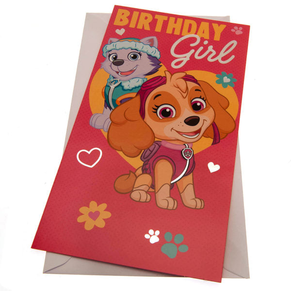 Paw Patrol Birthday Card Girl