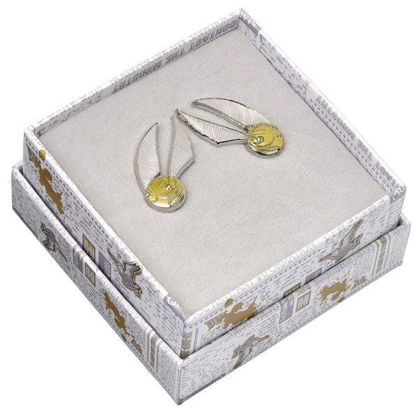 Harry Potter Silver Plated Cufflinks - Golden Snitch