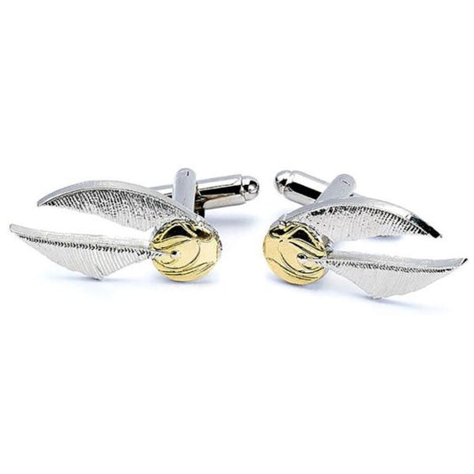 Harry Potter Silver Plated Cufflinks - Golden Snitch