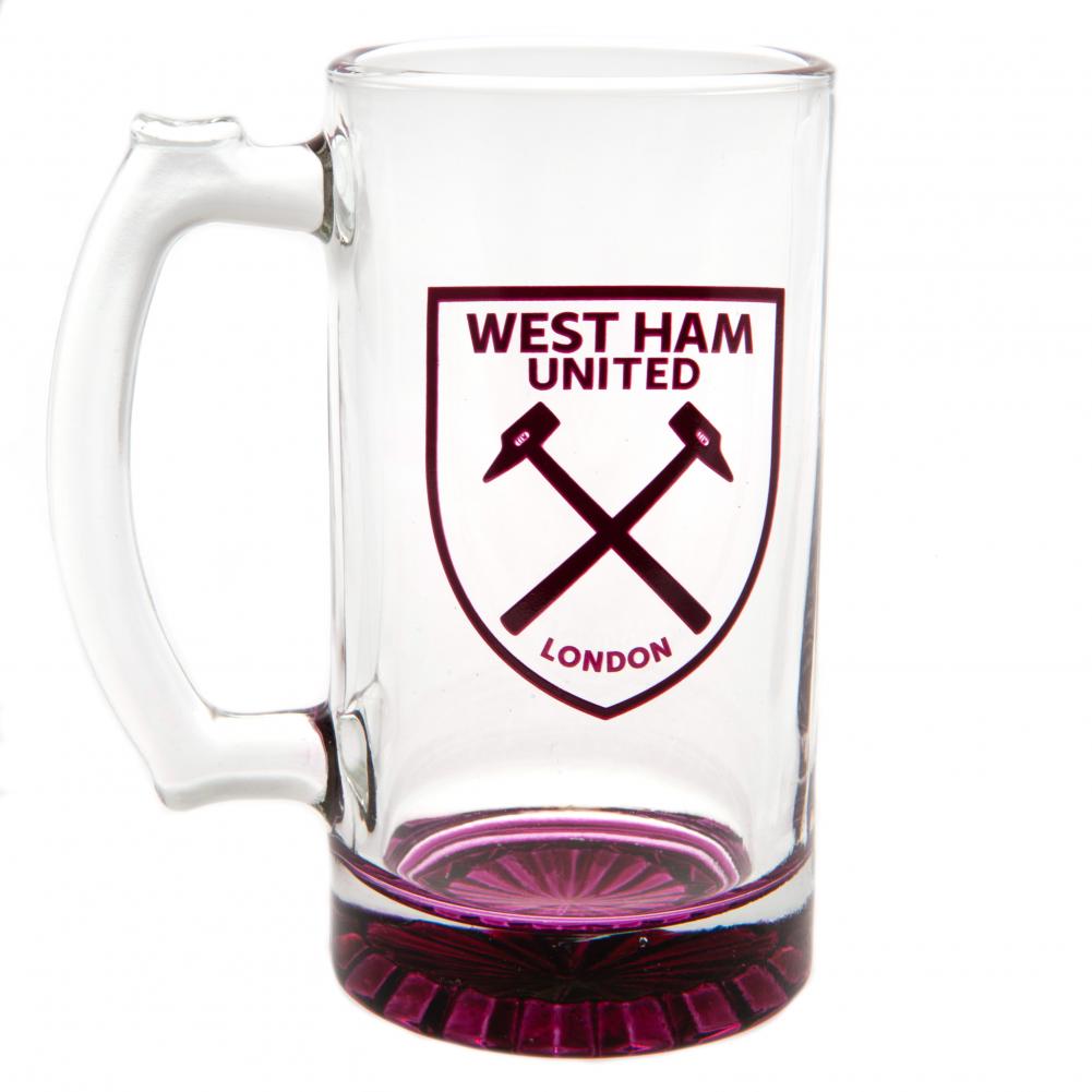 West Ham United FC Stein Glass Tankard