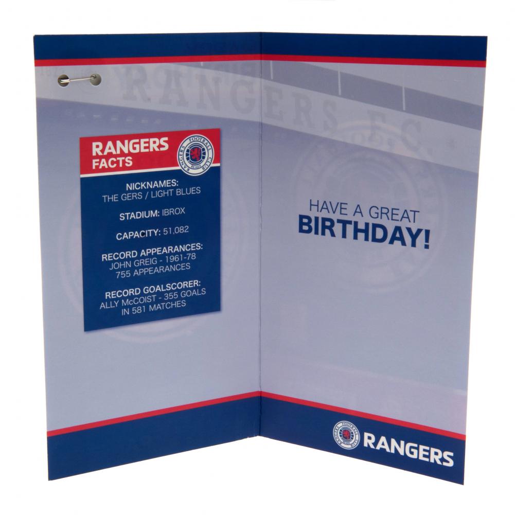 Rangers FC Birthday Card & Badge