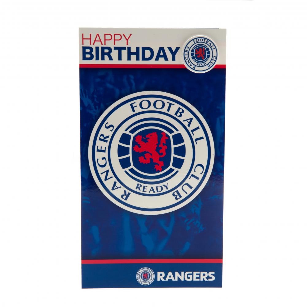 Rangers FC Birthday Card & Badge