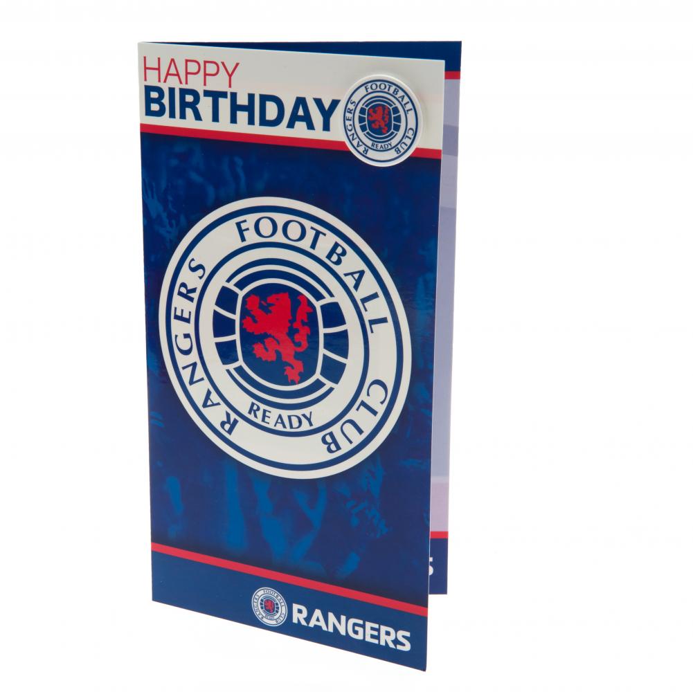 Rangers FC Birthday Card & Badge