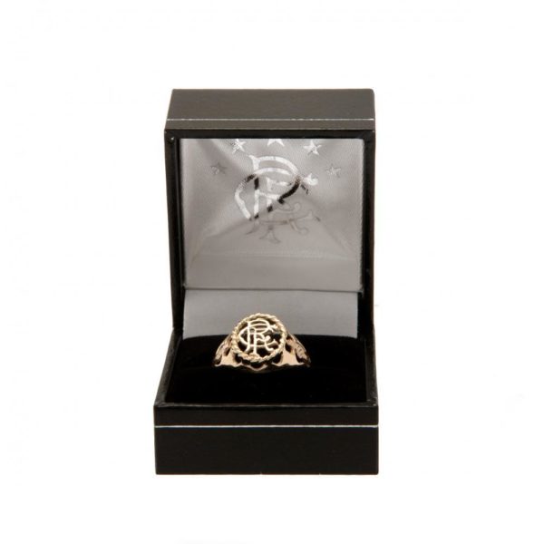 Rangers FC 9ct Gold Crest Ring - Large