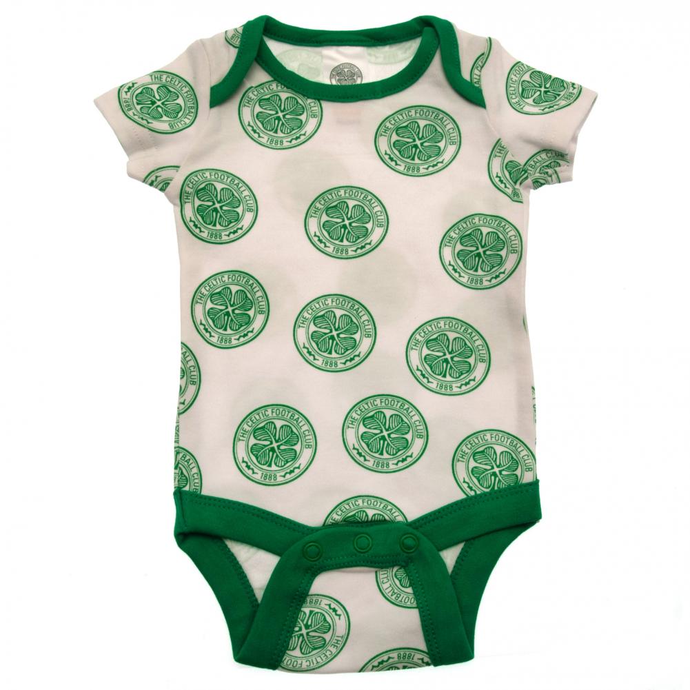 Celtic FC 2 Pack Bodysuit Newborn