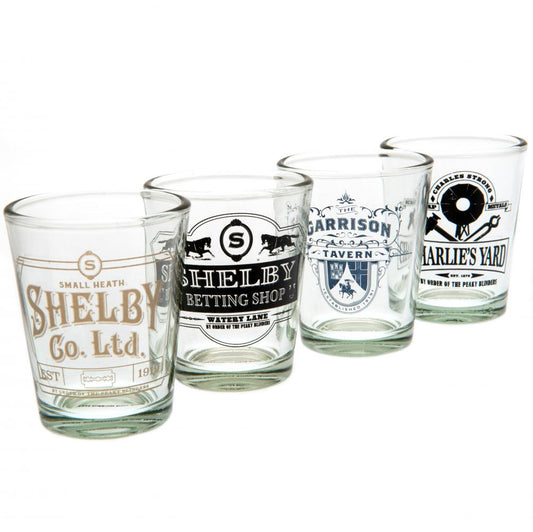 Peaky Blinders 4pk Shot Glass Set