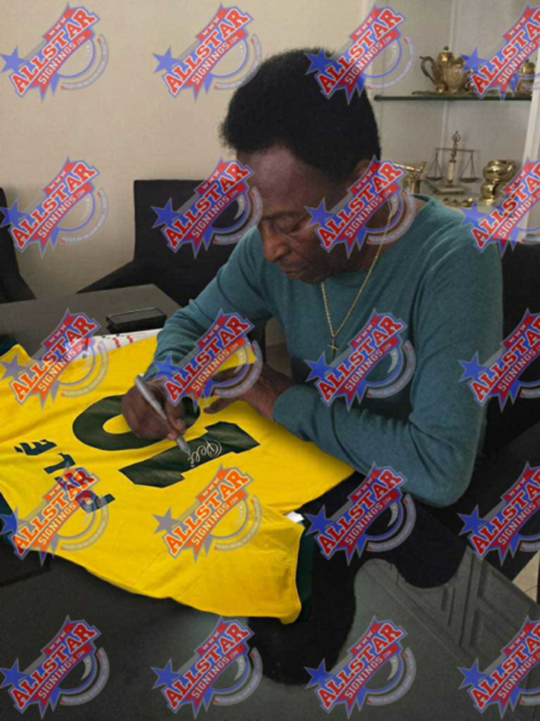 Brasil Pele Signed Shirt (Framed)