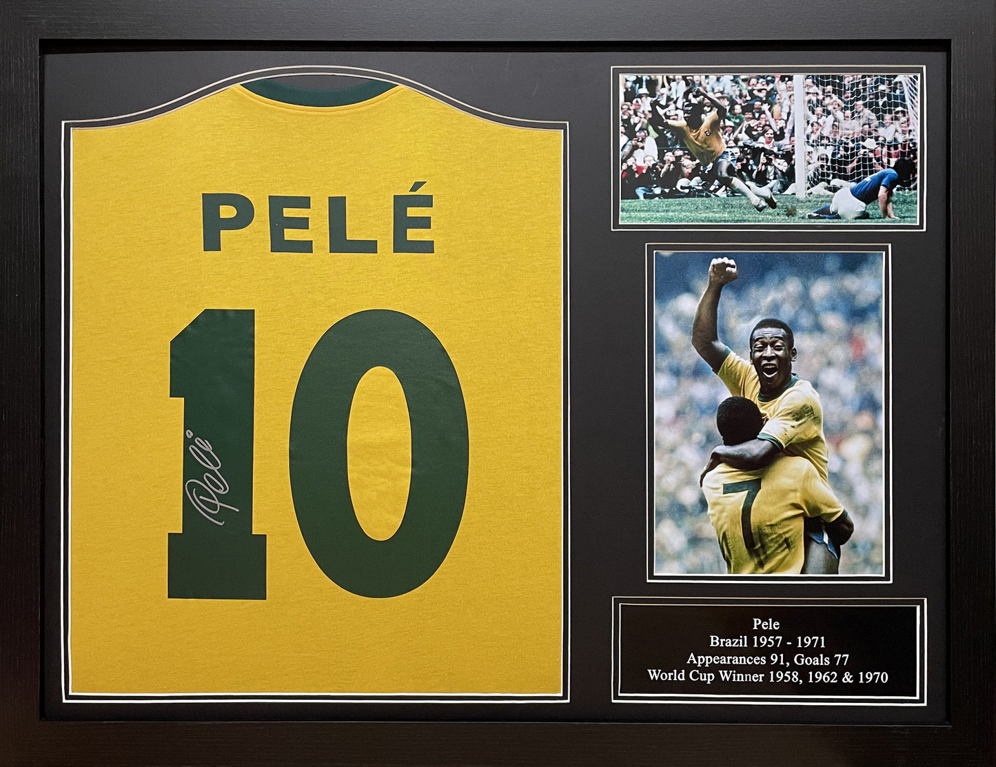 Brasil Pele Signed Shirt (Framed)