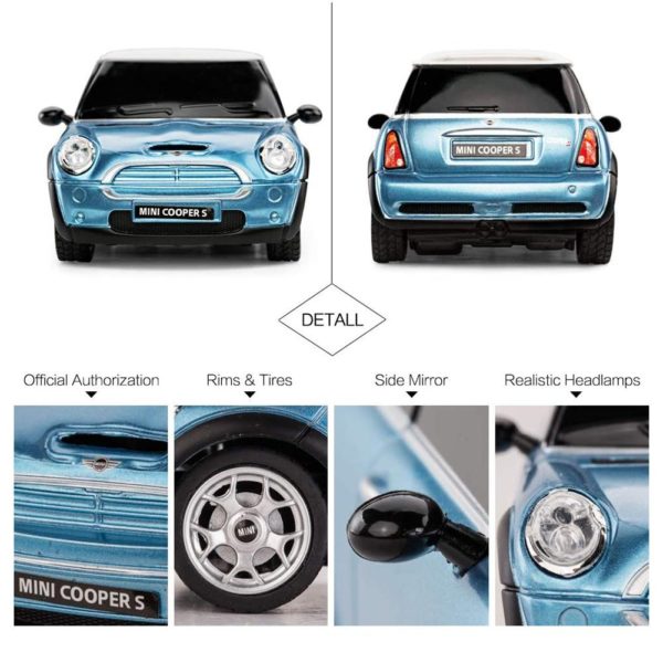 Mini Cooper S Radio Controlled Car 1:24 Scale - Blue